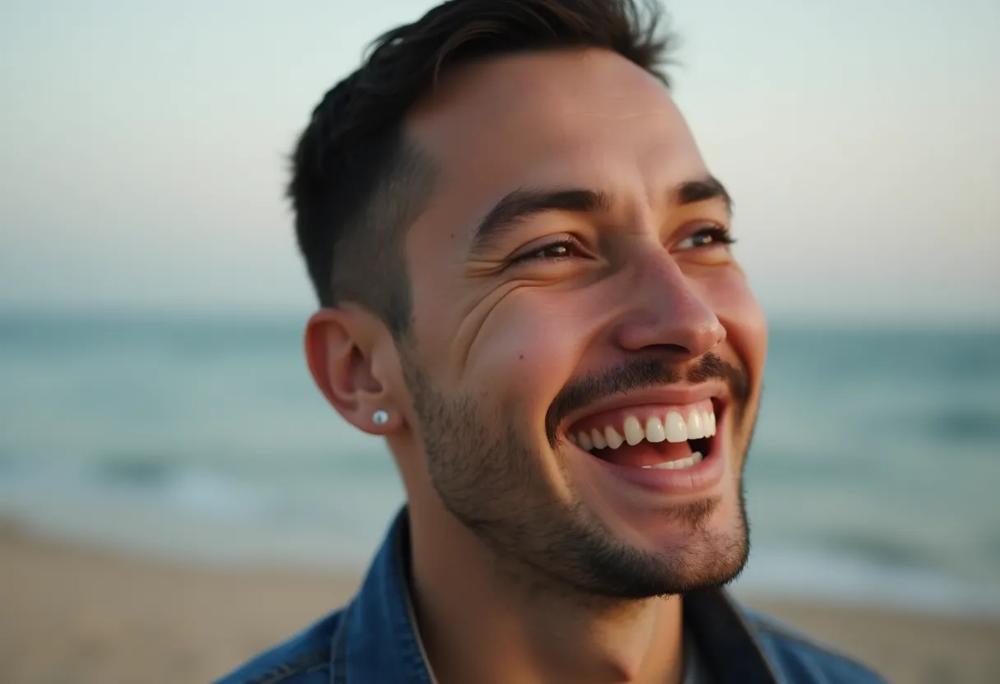 Blushing man