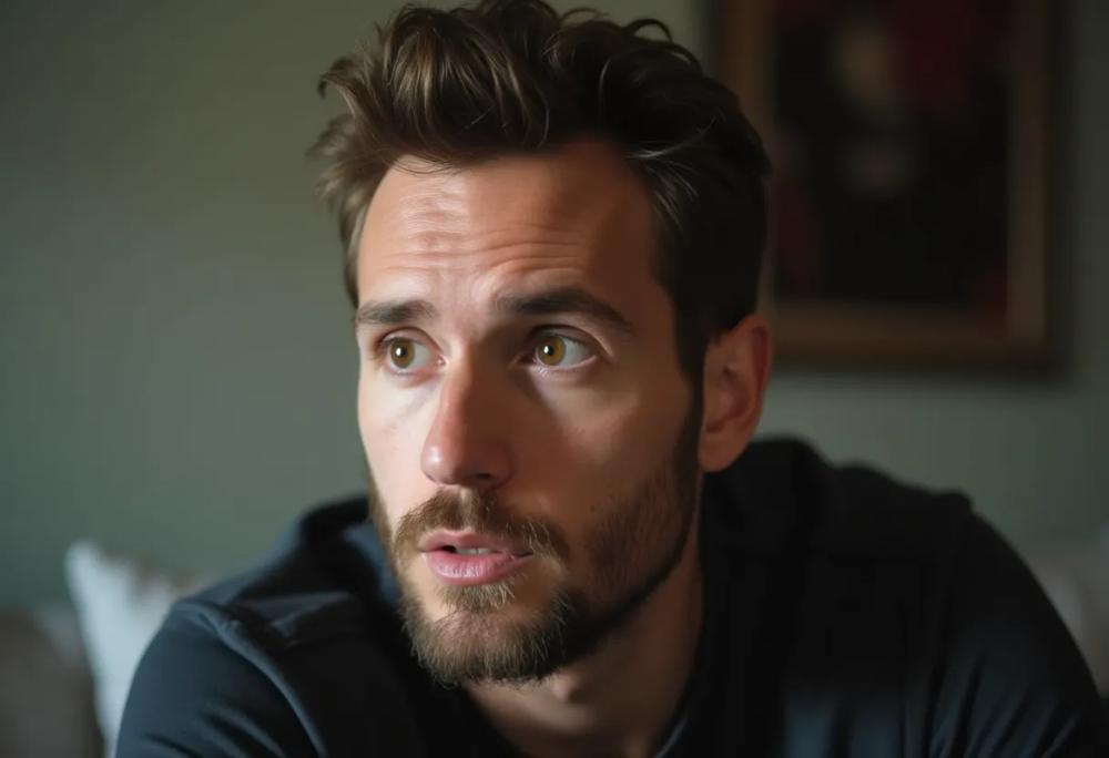 Intrigued man