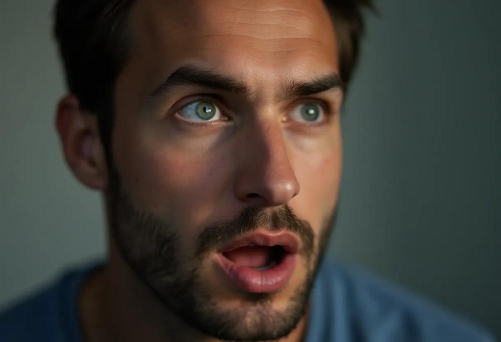 Intrigued man