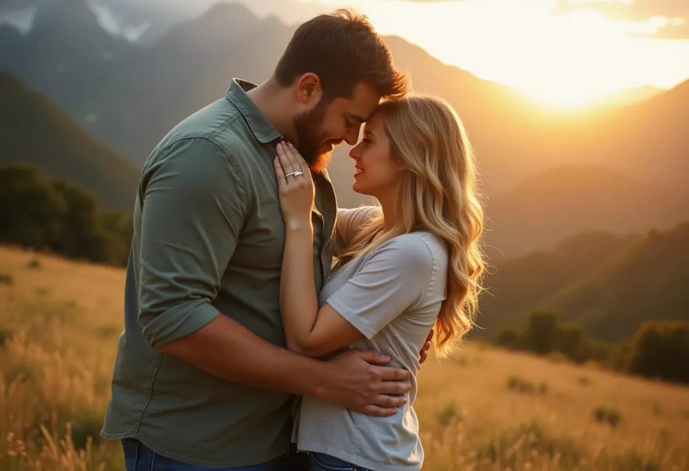 Romantic embrace
